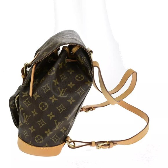 LOUIS VUITTON Montsouris MM Backpack Bag Monogram Leather Brown M51136 660RK300 main image 5
